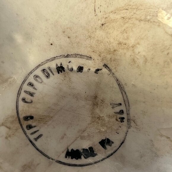 Capodimonte Hand-Painted Rose Vase Italian Multicolored Vintage Floral Decor - Picture 3 of 6